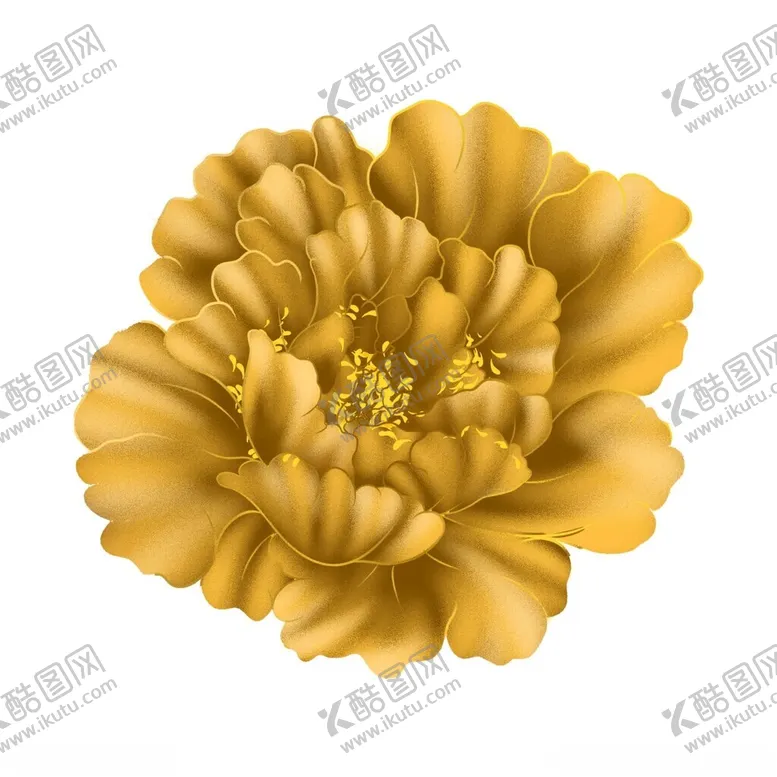 编号：21973802170307534554【酷图网】源文件下载-金色牡丹花