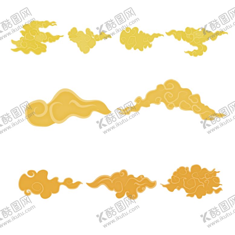 编号：86846701291153583467【酷图网】源文件下载-金色祥云图案免抠图案