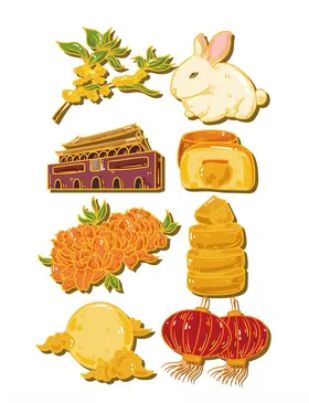 中秋月亮月饼海报