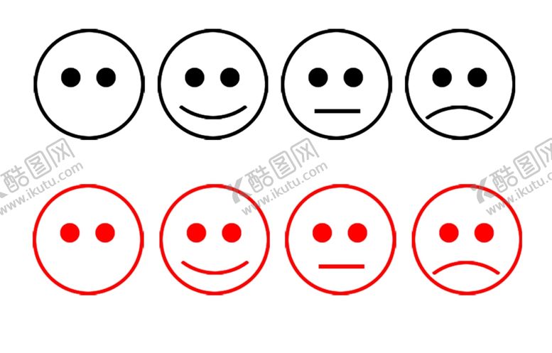 编号：94238109302231154956【酷图网】源文件下载-笑脸彩色黑白简笔图