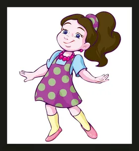 手绘卡通女孩