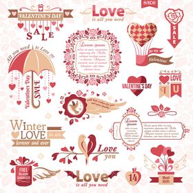情人节装饰元素集合