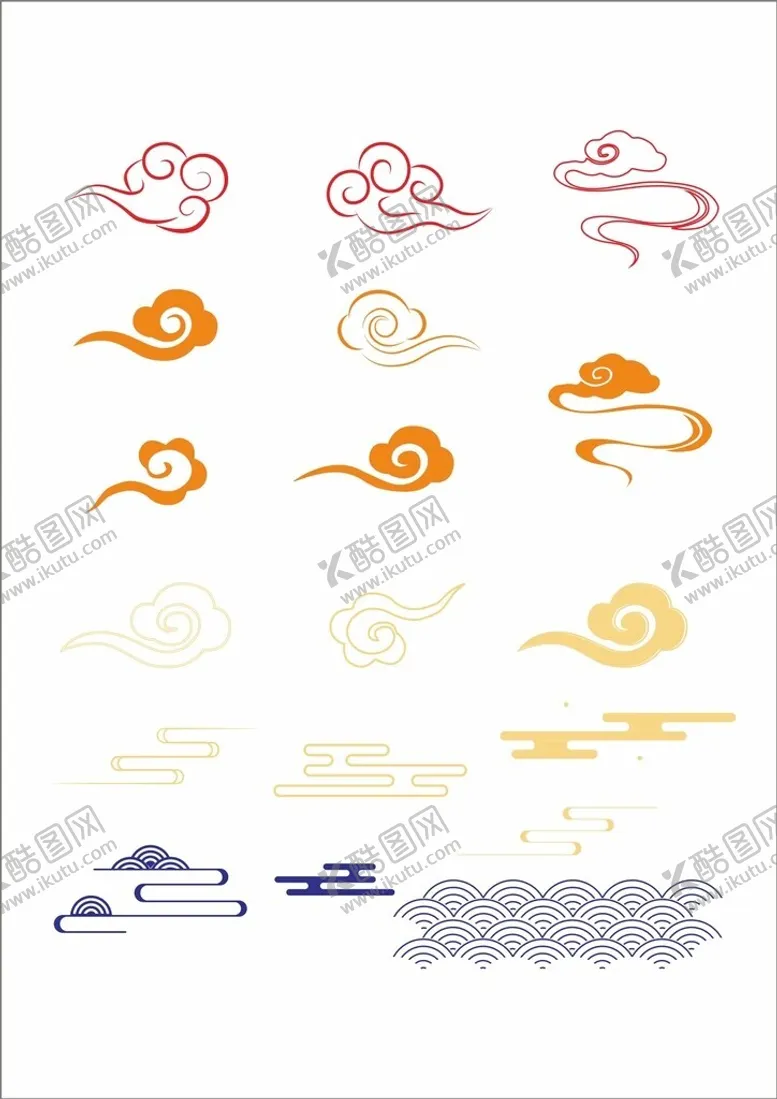 编号：38729212130642577936【酷图网】源文件下载-中国风云纹祥云底纹