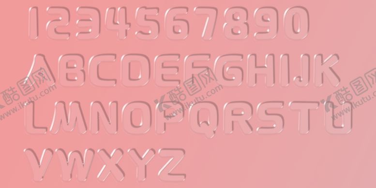 编号：96676401300845326344【酷图网】源文件下载-可编辑玻璃效果字体