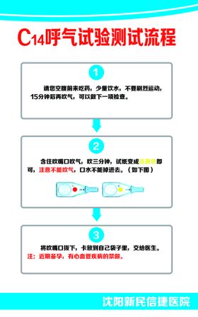 呼气查幽门螺杆菌操作流程