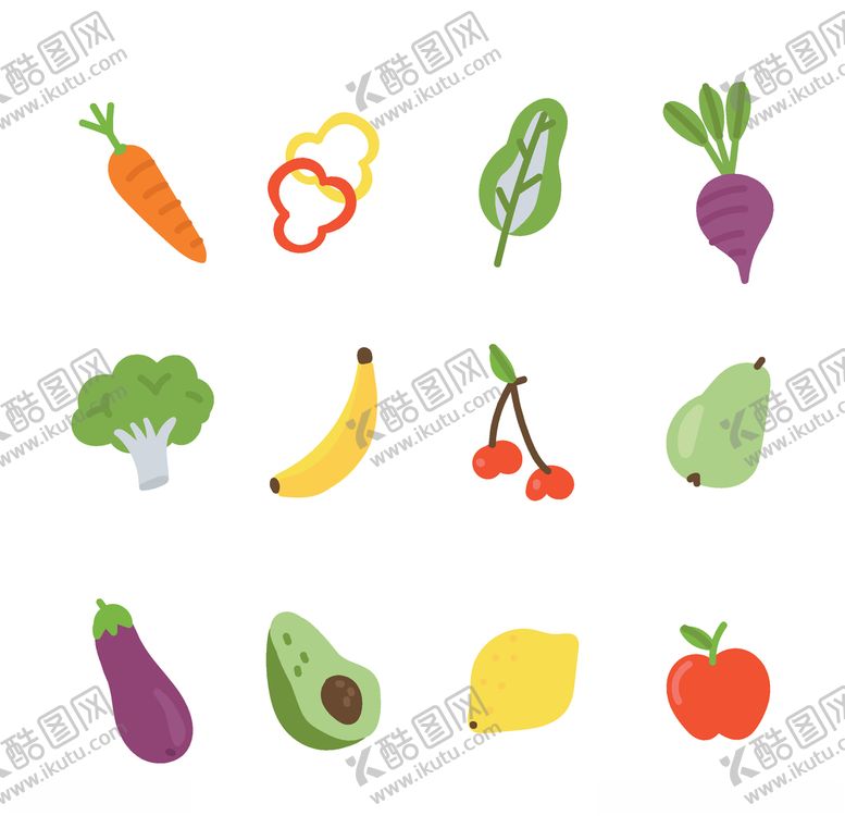 编号：18409309200932005190【酷图网】源文件下载-矢量果蔬素材