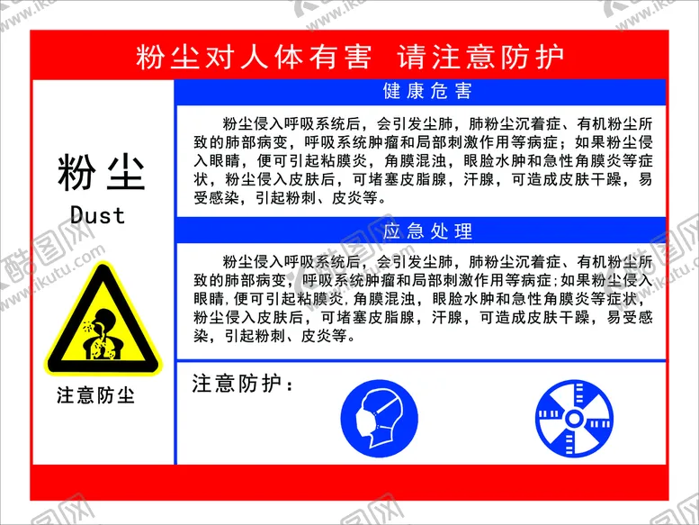 粉尘职业危害告知牌安全标