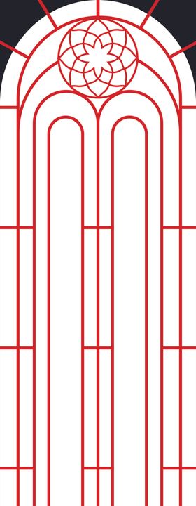 欧式复古雕花拱形窗设计图