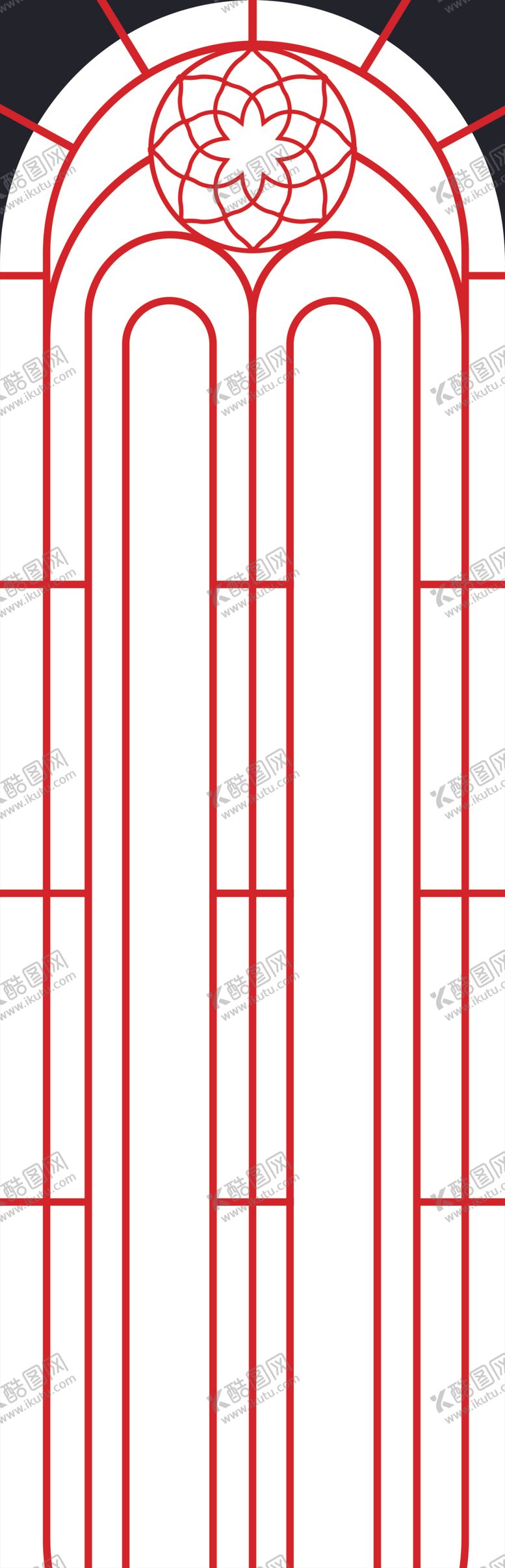 编号：77901004031915393015【酷图网】源文件下载-欧式复古雕花拱形窗设计图