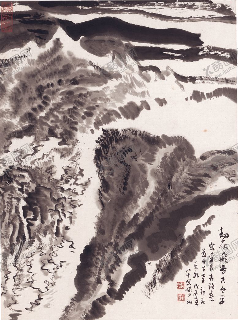 编号：47025509280157025138【酷图网】源文件下载-水墨传统国画山水