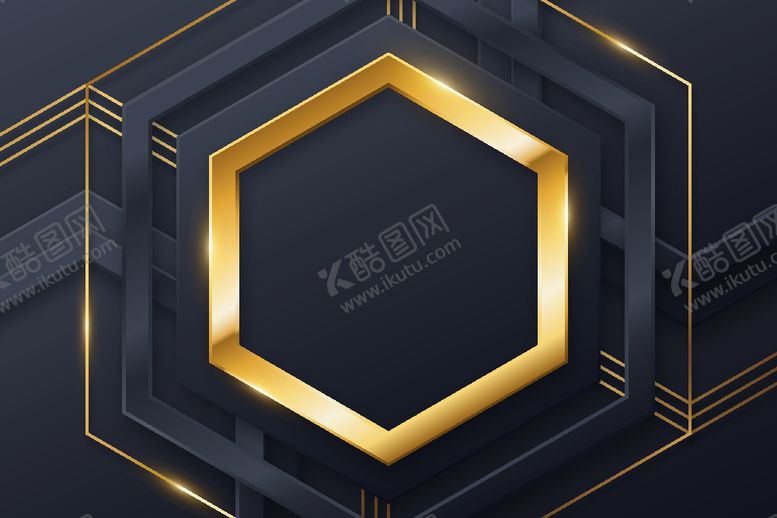 编号：56754712250329154838【酷图网】源文件下载-金色花纹黑色背景