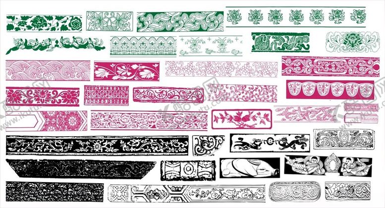 编号：71951711021430552524【酷图网】源文件下载-花纹花边传统图案装饰雕花