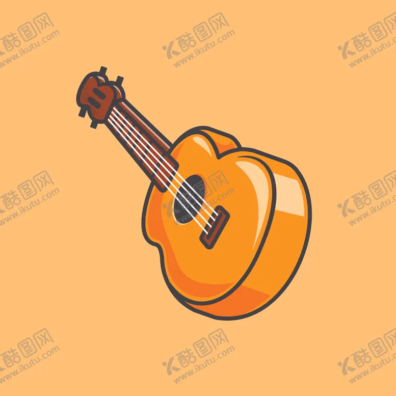编号：62182702210918227926【酷图网】源文件下载-矢量卡通吉他