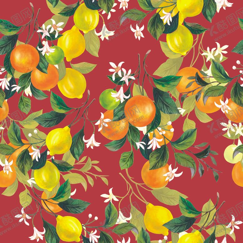 编号：50740509220607444568【酷图网】源文件下载-橘子凌檬柠檬花