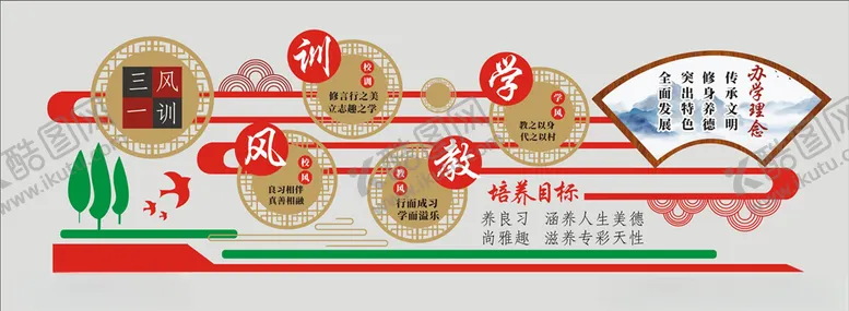 编号：64314404201921465896【酷图网】源文件下载-校园文化墙