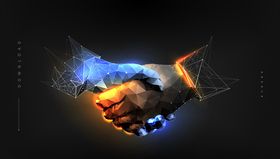 商务合作照片友好白领