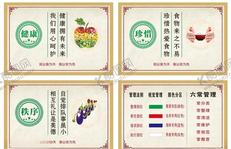 编号：36802106241802456269【酷图网】源文件下载-饭堂文化食堂文化六常管理