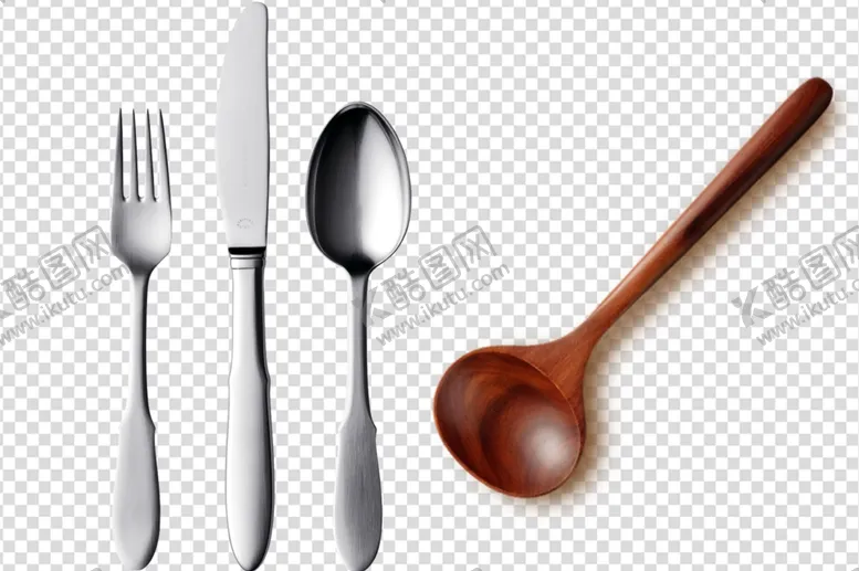 编号：25570309171519311964【酷图网】源文件下载-勺子木勺不锈钢勺子汤匙