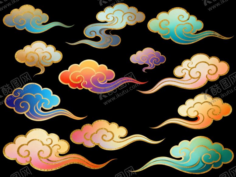编号：11511004271732047129【酷图网】源文件下载-彩色祥云