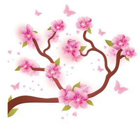 手绘桃花
