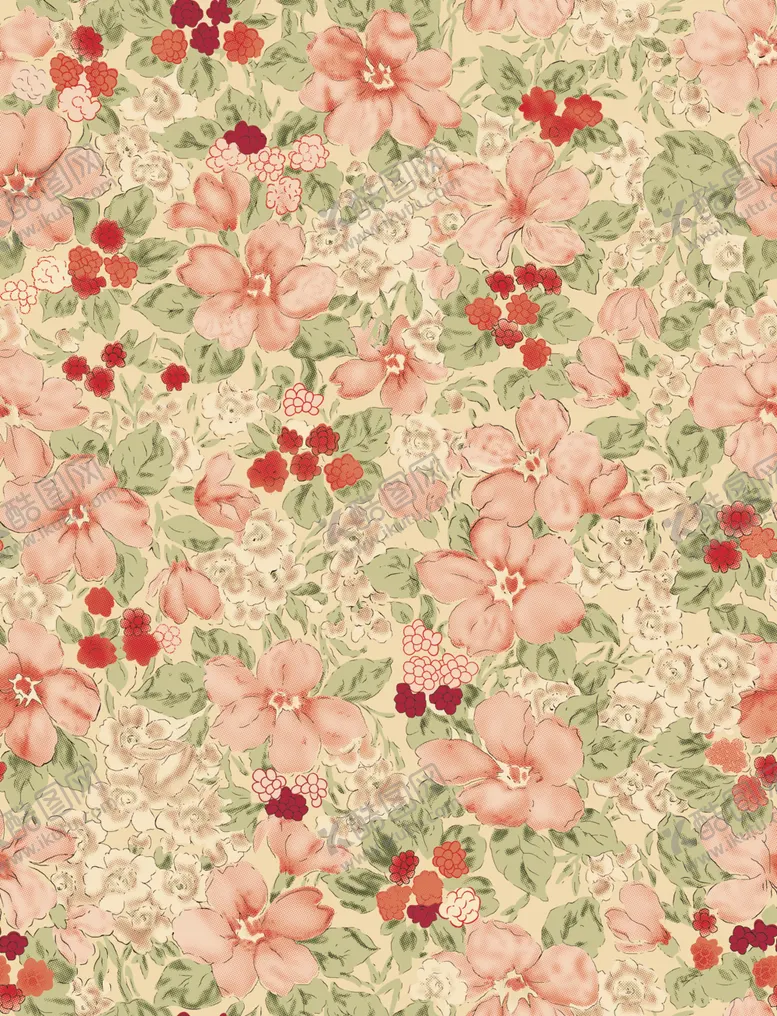 编号：28915604091404005813【酷图网】源文件下载-粉色花卉图案布料纹理