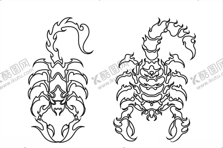 编号：10586809291230098341【酷图网】源文件下载-卡通蝎子龙虾钳子印花底纹图案天