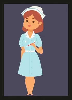 手绘医疗人物素材护