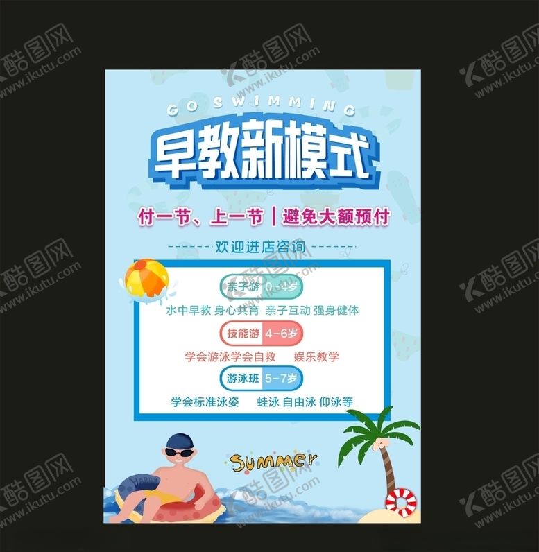 编号：33142604190942524310【酷图网】源文件下载-亲子游泳海报