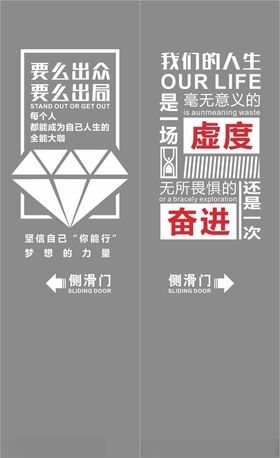玻璃门文案割字贴