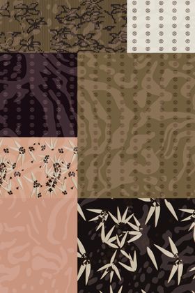 大牌拼接多样花纹图案