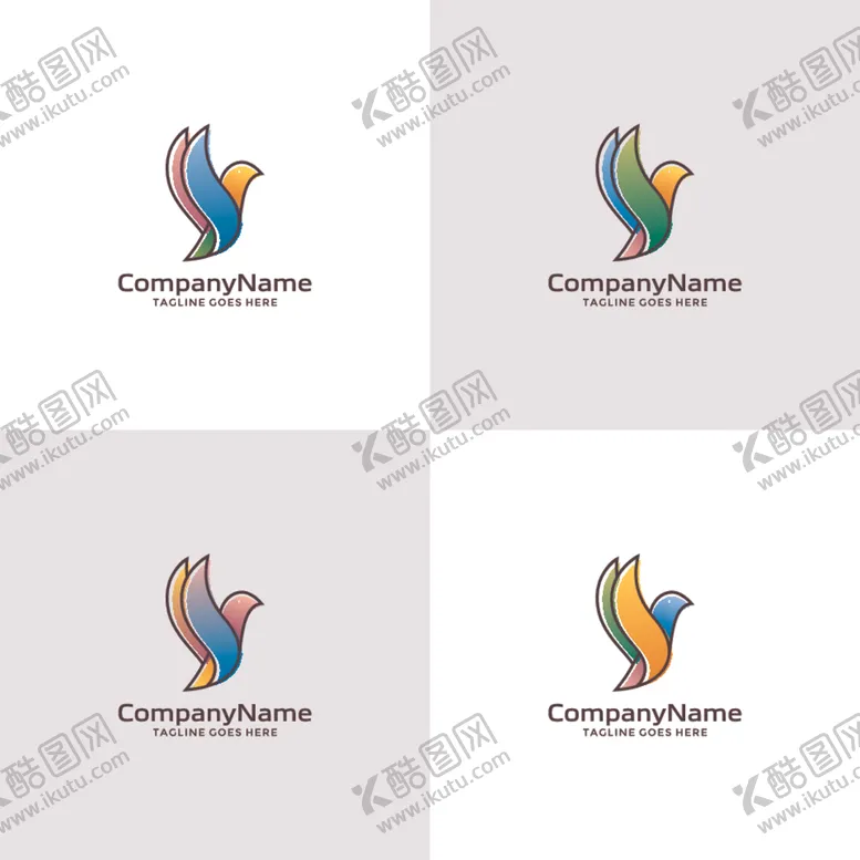 编号：92161207132302549097【酷图网】源文件下载-禽类LOGO标志