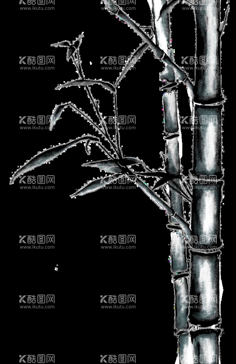 编号：73084210120928186259【酷图网】源文件下载-水墨竹子PNG  