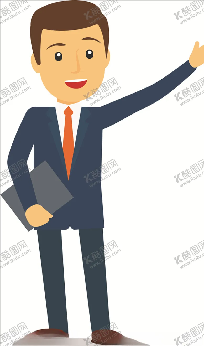 编号：61804207010801112280【酷图网】源文件下载-卡通演讲的商务人士设计