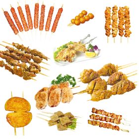 烤串南瓜饼鸡脖肥肉鸡柳