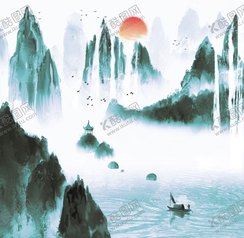 编号：40173710312248254631【酷图网】源文件下载-意境山水画