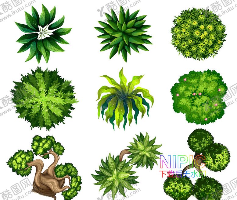 编号：41357005190648562381【酷图网】源文件下载-植物顶视图