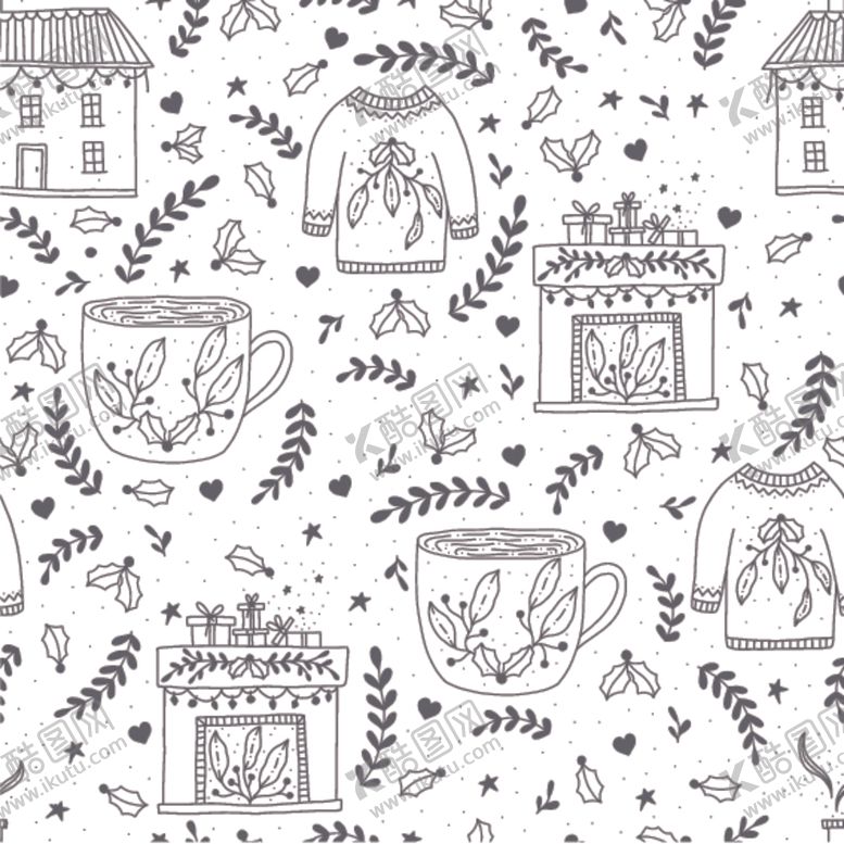 编号：37309110080433468658【酷图网】源文件下载-圣诞节创意图案底纹