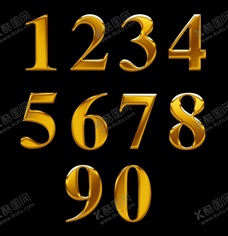 编号：12329509211457093140【酷图网】源文件下载-金属数字