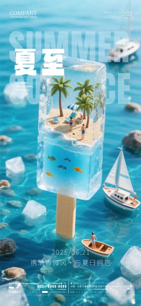 酒吧夜店ktv夏至节气移动端海报