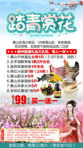赏花踏青长图