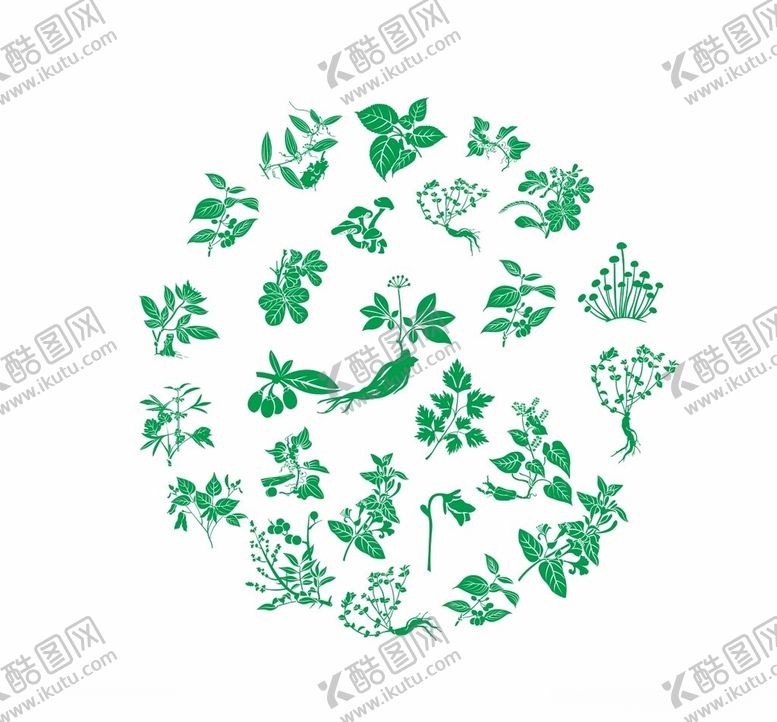 编号：81778902211820127475【酷图网】源文件下载-中草药合集
