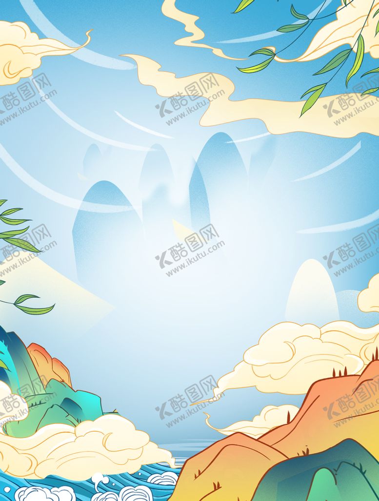 编号：28571910070447405631【酷图网】源文件下载-国潮插画背景