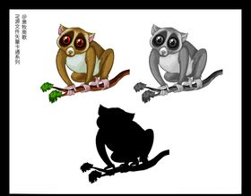 猴子卡通矢量AI源文件
