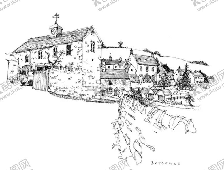 编号：57011410142315462345【酷图网】源文件下载-水彩建筑插画