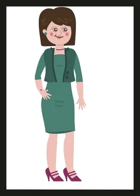 手绘卡通女孩动画