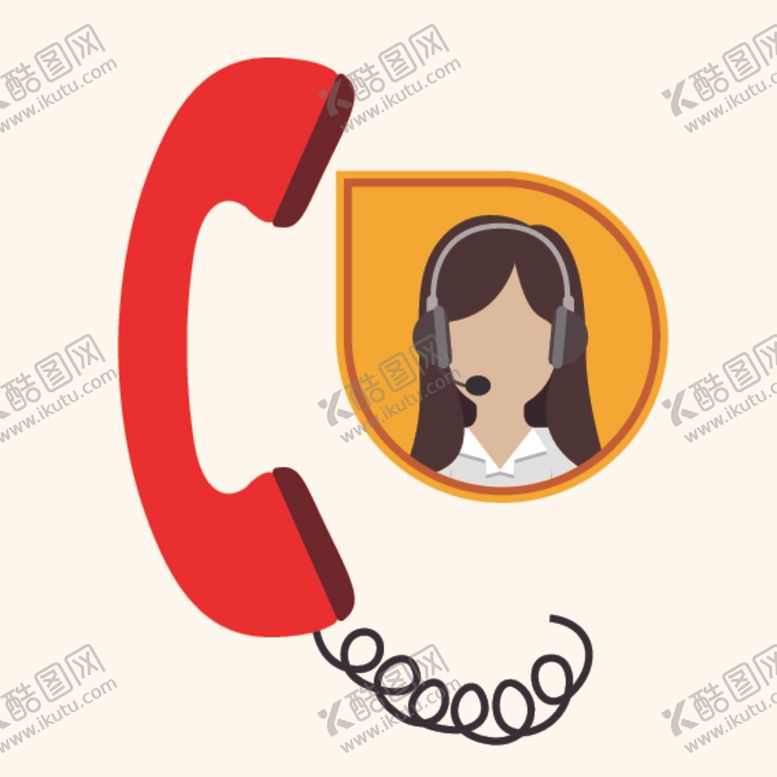编号：74429904300854357839【酷图网】源文件下载-卡通客服人员