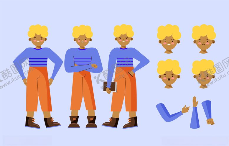 编号：87450309140434385396【酷图网】源文件下载-矢量卡通休闲人物