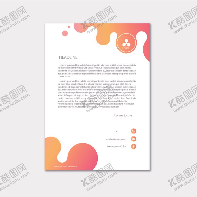 编号：91583906280659022773【酷图网】源文件下载-制度牌商务信纸宣传单