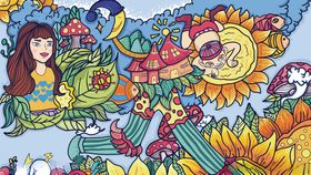 奇幻多彩卡通插画世界