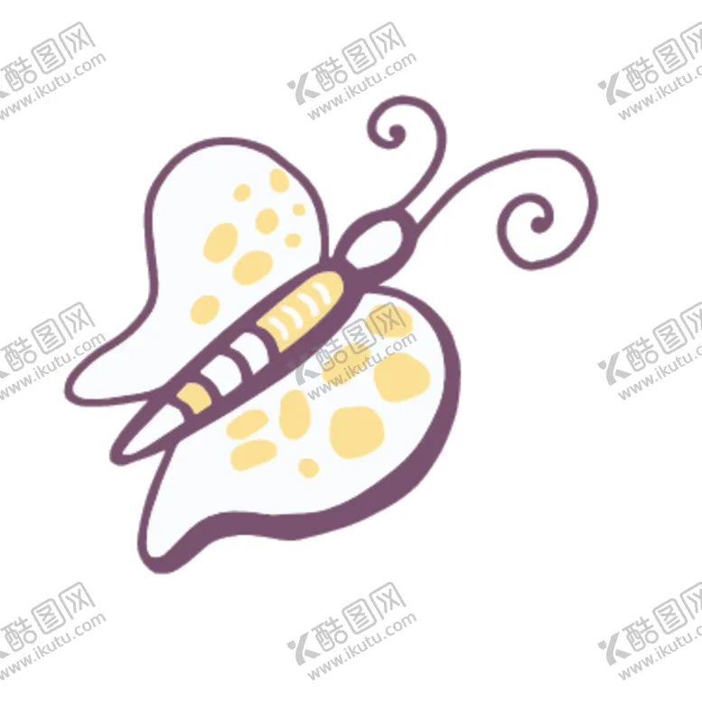 编号：43289707130353007370【酷图网】源文件下载-简笔蝴蝶插画